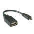 Фото #7 товара ROLINE USB 2.0 Cable - USB Type A F - Micro USB B M - OTG 0.15 m - 0.15 m - Micro-USB B - USB A - USB 2.0 - Male/Female - Black