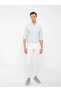 Фото #7 товара Рубашка классического покроя LC WAIKIKI Classic Regular Fit с длинным рукавом из смеси хлопка.