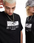 ASOS DESIGN unisex oversized license tee in black with Star Wars anime style graphics