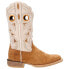 Фото #1 товара Durango Lady Rebel Pro Embroidered Square Toe Cowboy Womens Beige, Brown Casual