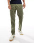 Hollister slim straight tech cotton nylon chinos in dark green