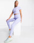 Gym King Balance rib leggings in lavender