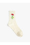 Фото #8 товара Çiçekli Soket Çorap İşlemeli