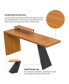 Фото #8 товара 63" Modern Executive Desk, Rustic Industrial Wooden Writing Desk, Study Desk