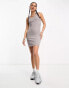 Фото #1 товара COLLUSION rib mini vest dress in grey