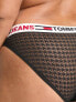 Tommy Jeans Plus mesh bikini style brief in black