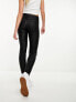 Фото #4 товара Pieces coated skinny jeans in black