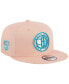 Фото #1 товара Men's Pink Brooklyn Nets Sky Aqua Undervisor 9FIFTY Snapback Hat