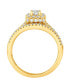 ფოტო #3 პროდუქტის Diamond Halo Bridal Set (1 ct. t.w.) in 14k Yellow or White Gold