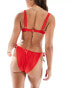 Фото #2 товара ASOS DESIGN Maya mix and match v-wire crop bikini top in red