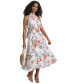 Petite Floral-Print A-Line Halter Dress
