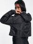 Фото #2 товара ASOS DESIGN Petite cropped rain jacket with hood in black