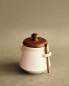 Фото #11 товара Ceramic sugar bowl with wooden lid