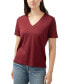 ფოტო #4 პროდუქტის Women's Drapey Luxe V-Neck Tee