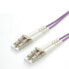 ROLINE Fibre Optic Jumper Cable - 50/125 µm - LC/LC - OM4 - purple 0.5 m - 0.5 m - OM4 - LC - LC