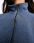 Фото #2 товара Stradivarius zip through hoodie in navy wash