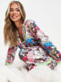 Фото #7 товара New Girl Order Anime printed revere and trouser pyjama set with ruffle trim