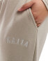 Kaiia Plus wide leg joggers in stone