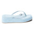 COCONUTS by Matisse Owen Platform Thongs Womens Blue Casual Sandals OWEN-611