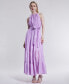 ფოტო #4 პროდუქტის Women's Plisse Halter Tiered Maxi Dress