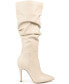 ფოტო #2 პროდუქტის Women's Sarie Wide Calf Ruched Stiletto Boots