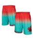 Фото #5 товара Men's Red, Teal Vancouver Grizzlies 1996/97 Hardwood Classics Fadeaway Reload 3.0 Swingman Shorts