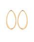 ფოტო #2 პროდუქტის Hammered 18K Gold-Plated Large Oval Earrings
