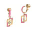 Fashion LJ2246 Steel Gold Plated Dangle Earrings