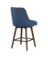 Bagford 26" Swivel Counter Stool with Legs in Fabric