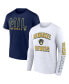 Фото #1 товара Men's Navy, White Milwaukee Brewers Two-Pack Combo T-shirt Set