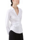 Фото #3 товара Women's Isabelle Poplin Asymmetric Shirt