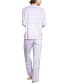 ფოტო #2 პროდუქტის Women's 2-Pc. Printed Henley Pajamas Set