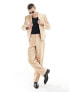 ASOS DESIGN straight safari suit trouser in gold