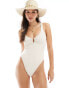 The Frolic textured u front swimsuit in oat