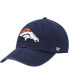Фото #2 товара Boys Navy Denver Broncos Logo Clean Up Adjustable Hat
