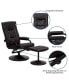 Фото #22 товара Contemporary Multi-Position Recliner & Ottoman W/ Wrapped Base