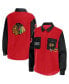 Фото #1 товара Women's Red, Black Chicago Blackhawks Colorblock Button-Up Shirt Jacket