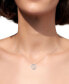 Фото #2 товара Macy's diamond Orbital Halo Pendant Necklace (1/3 ct. t.w.) in 10k White Gold, 16" + 2" extender