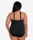 ფოტო #2 პროდუქტის Plus Size Tummy-Control High-Neck One-Piece Swimsuit