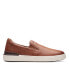 Фото #2 товара Clarks CourtLite Slip 26165489 Mens Brown Leather Lifestyle Sneakers Shoes
