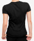 ფოტო #2 პროდუქტის Women's XOXO Dog Paw Word Art V-neck T-shirt