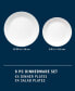 Vitrelle Shimmering White Plates, Set of 8