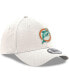 Фото #3 товара Men's White Miami Dolphins Throwback Logo Iced II 39THIRTY Flex Hat