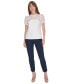 ფოტო #3 პროდუქტის Women's Crewneck Puff-Sleeve Top