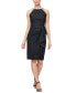 ფოტო #1 პროდუქტის Women's Embellished Halter Ruffled Dress