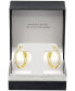 ფოტო #4 პროდუქტის Crystal Small Crossover Hoop Earrings, 0.95" in Silver Plate or Gold Plate