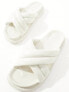 Фото #7 товара Glamorous Wide Fit cross strap slide in off white