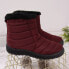 Waterproof snow boots with zipper NEWS W EVE181C burgundy
