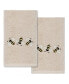 Фото #1 товара Textiles Bee Dance Embroidered Luxury 100% Turkish Cotton Hand Towels, Set of 2, 30" x 16"
