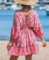 ფოტო #3 პროდუქტის Women's Paisley Floral Print Back Tie Mini Beach Dress